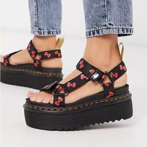 Vegan Hello Kitty X Dr Martens Platform Sandals Size 8 Docs